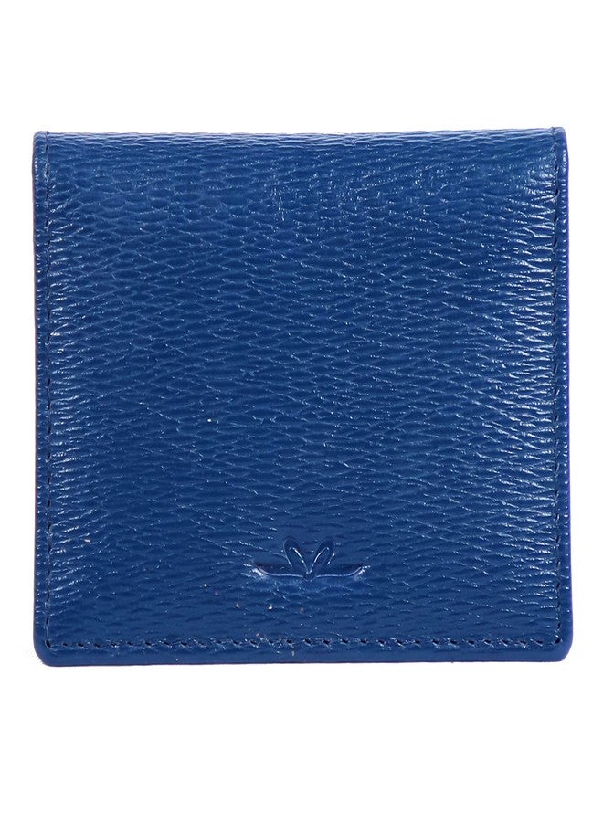 Luxxora Genuine Leather Bi-fold Card Holder for Men & Women | Unisex Sleek & Compact Card Holder with Multiple Card Slots | Gift for Men & Women I Color - Blue - Image 1